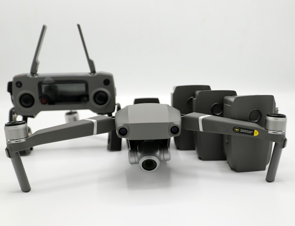 Wide shot of multiple drones ready for deployment.